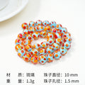 Lampwork Glass Beads Round 10mm Bright Polka Dotted Enamel 40pcs 4