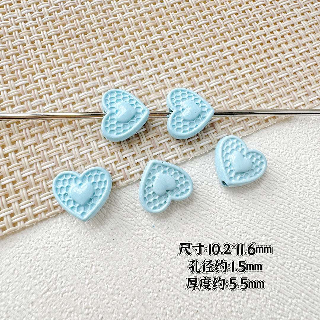 Butterfly Painted Metal Beads Decorative Alloy 10pcs 19