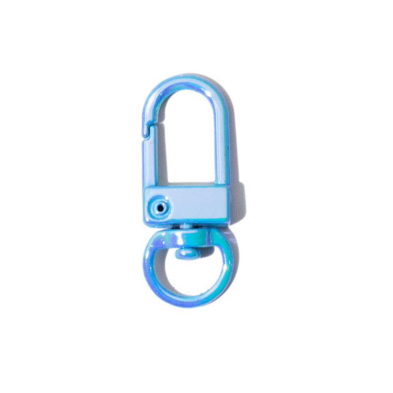 Colorful Zinc Alloy Keychain Clasps 32mm Plating 10pcs 14