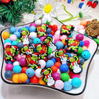 Silicone Focal Beads Christmas Grinch With Santa Hat and Gift Pack 20pcs 4