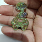 Glow Bow Acrylic Beads 19x27mm Glitter Filled Glow in the Dark 100pcs 4