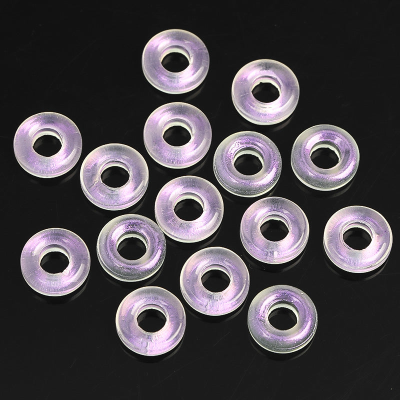 Glass Circle Spacer Beads 10mm Transparent 50pcs 18