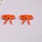 Hand Painted Bow Acrylic Beads 27mm Polka Dot Design 10pcs 13