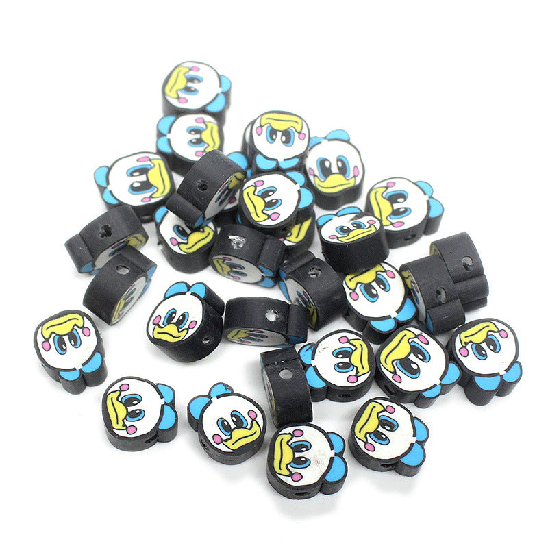 Animal Character Flat Clay Beads 10mm Colorful Mixed 1000pcs 13
