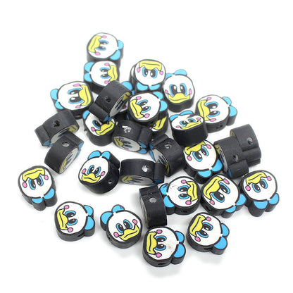 Animal Character Flat Clay Beads 10mm Colorful Mixed 1000pcs 13