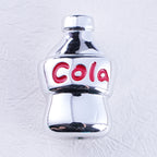 Plating Cola Bottle Acrylic Beads 19-30mm Metal Colored 20pcs 6