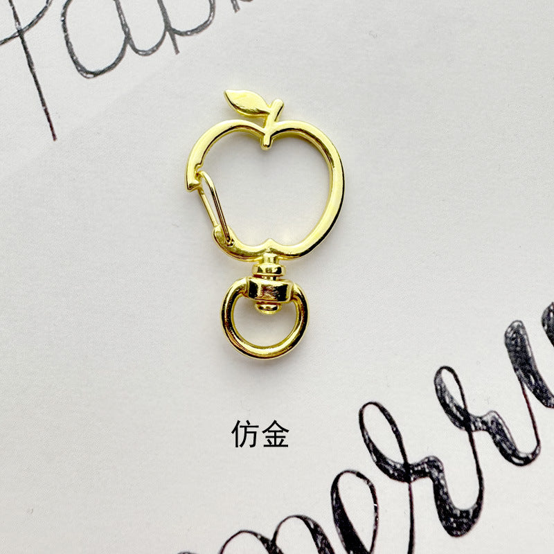 Zinc Alloy Apple Shaped Swivel Buckle Keychain Clasps 20pcs 38mm 4