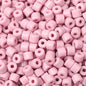 Cream Colored Pony Beads Acrylic 6mm Matte Wide Hole 50pcs 12