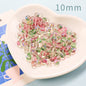 Transparent Double Color Glass Beads 10mm Glossy Shimmer 10pcs 7