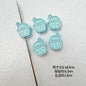 Heart Metal Beads Baking Painted Bubble Tea Design Alloy 10pcs 8