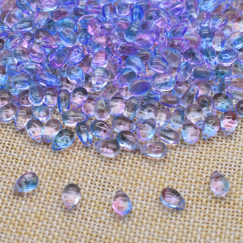 Czech Glass Beads Teardrop 9mm Assorted Translucent Colors 100pcs 7