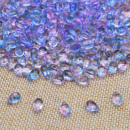 Czech Glass Beads Teardrop 9mm Assorted Translucent Colors 100pcs 7