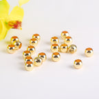 Brass Round Metal Beads 4/5mm Smooth Large Hole 100pcs 2