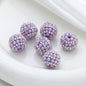 Embellished Bubblegum Beads 20mm Pearl Wrapped with Rhinestone Chain 4pcs 16