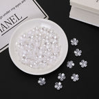 Five-Petal Flower Acrylic Beads 15mm Soft Pearly White 500pcs 4