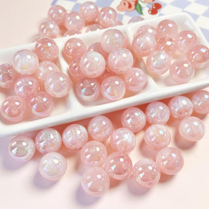 Brilliant Round Acrylic Beads 16mm Glossy Mixed Colors 10pcs 11