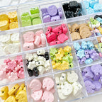Baking Painted Cheese Animal Metal Beads Whimsical Pastel Colors 20pcs 2