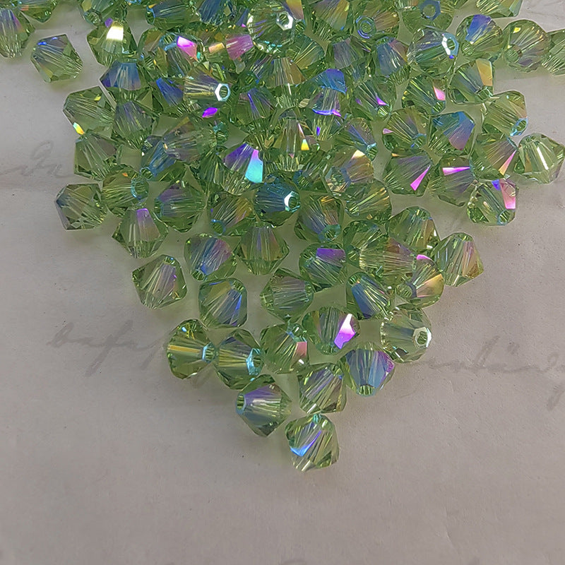 Electroplated Seed Glass Beads 4mm Faceted Multi Colored 40pcs 31