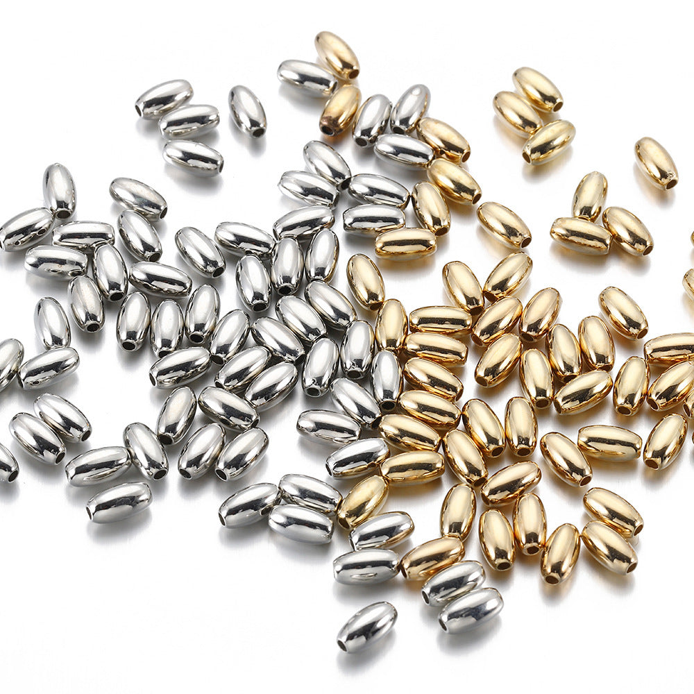 Elliptical Acrylic Beads 3mm 6mm 4mm 8mm Metallic CCB Plastic 500pcs