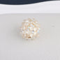Flower Pattern Rhinestone Bubblegum Beads 15mm Polymer Clay 10pcs 7
