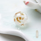 Lampwork Glass Beads Round 10mm 12mm Colorful Gold Foil 50pcs 6