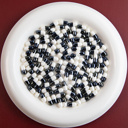 Plating Capsule Resin Beads 12mm Glossy Two Tone 20pcs 15