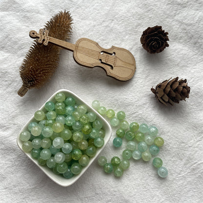 Crackle Glass Beads Round 8mm Textured Shimmer Mixed Colors 50pcs 21