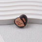 Coffee Bean Heart Acrylic Beads 22mm Rustic Woodgrain Texture 20pcs 7
