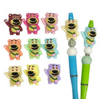 Silicone 3D Focal Beads Strawberry Bear Waving Paw 20pcs 5
