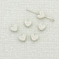 Heart Metal Beads 8mm Two-Tone Enamel Baked Finish 20pcs 7