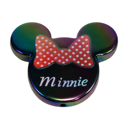 Flat Mickey Minnie Acrylic Beads 40mm Double-Sided 10pcs 9