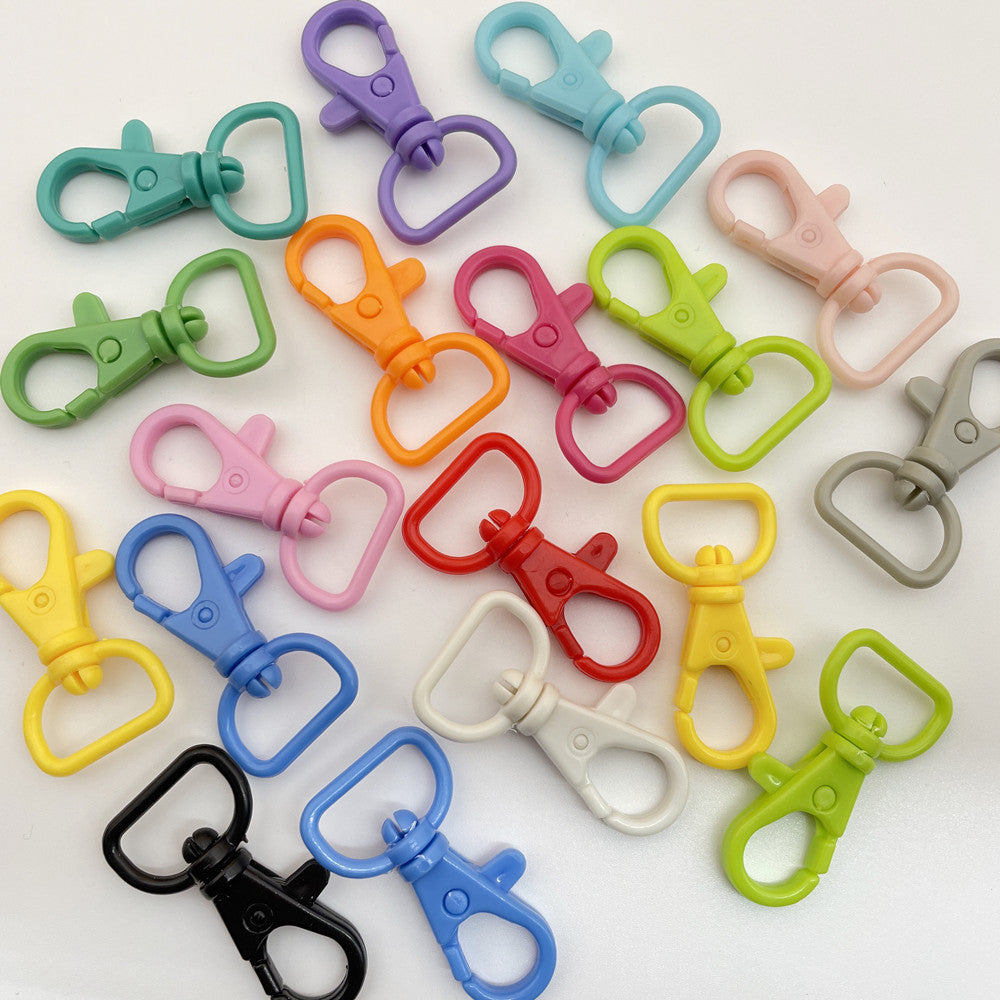 Colorful Plastic Swivel Snap Hook Keychain Clasps 40mm 20pcs 3