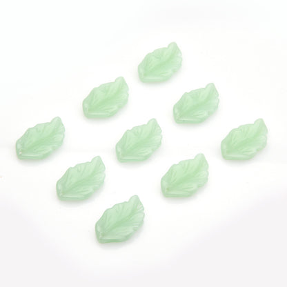 Czech Glass Beads Feather Leaf 17x28mm Gradual Color Change 20pcs 9