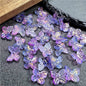 Czech Glass Beads Butterfly 11mm Gradient Purple Blue Green 50pcs 4