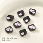 Kitten Series Metal Beads Black and Pink Enamel Alloy 10pcs 20