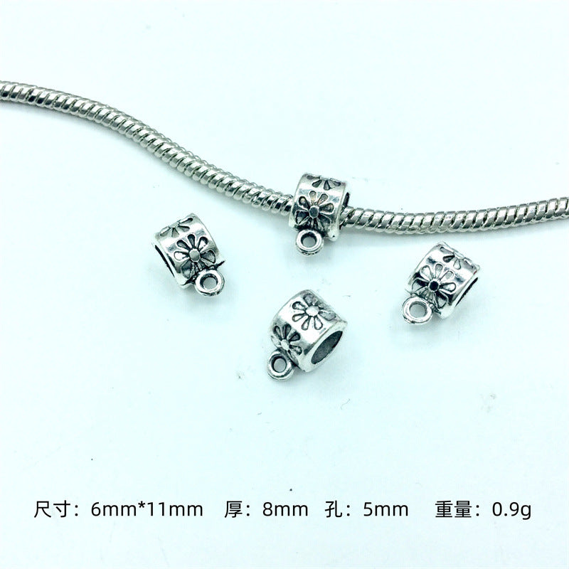 Alloy Bead-hanger Spacer Beads Large Hole 200pcs 9