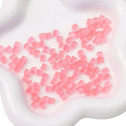 Frosted Sugar Seed Glass Beads 5mm Pastel Mixed Colors 100pcs 13