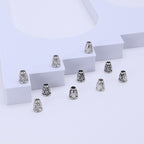 Hollow Tassel Cone CCB Plastic Beads 15x10mm Silver 500pcs 4