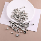 Silver Tone Irregular Shape CCB Plastic Beads 200pcs 2