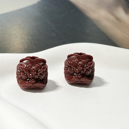 Glossy Dancing Lion Shaped Resin Beads 16mm 50pcs 9