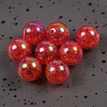 Plating Round Acrylic Beads 16mm AB Colored Crackle 100pcs 4