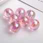 Plated Round Acrylic Beads 16mm High Transparency UV Finish 100pcs 5