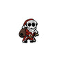 Silicone Focal Beads Christmas Skeleton Stitch With Santa Hats 20pcs 8