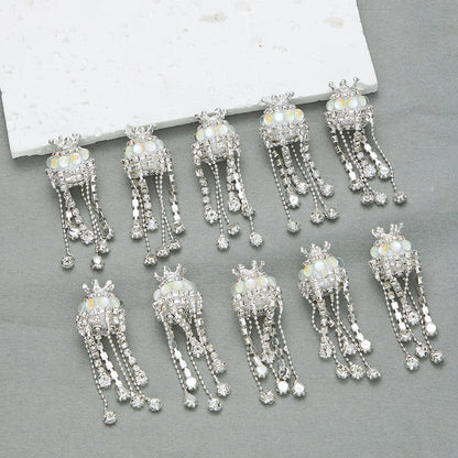 Tassel Crown Rhinestone Beads 19mm Decorative Ball 2pc 10