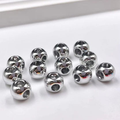 Colored Four-Hole Acrylic Beads Large Hole Chunky Mixed Finishes 100pcs 19