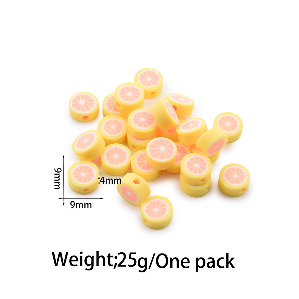 Flat Clay Beads Fruit and Christmas Tree Pattern Polymer 50pcs 20