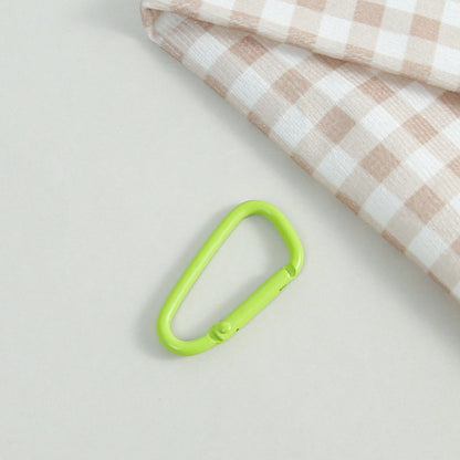 Metal D Shaped Spring Trigger Key Rings 46mm Colorful Painted 20pcs 16