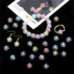 Transparent Frosted Flower Acrylic Beads 12mm Soft Pastel 100pcs 4