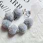 Beaded Ball Pearl Pom Pom Wristlet Keychain Colorful Pastel Neutrals 14