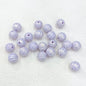 Pearl Lustre Striped Round Acrylic Beads 11mm 100pcs 6